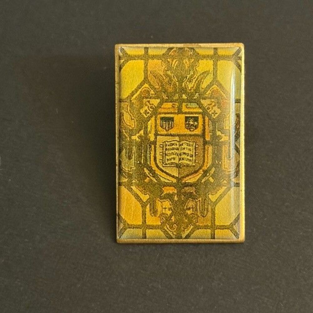 Vintage Coat of Arms Crest Enamel Lapel Pin Union Made USA